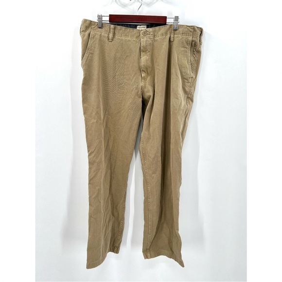 DICKIES Men's Khaki Tan Flat Front Strait Fit Pants Size W40 x L32 - Picture 1 of 12